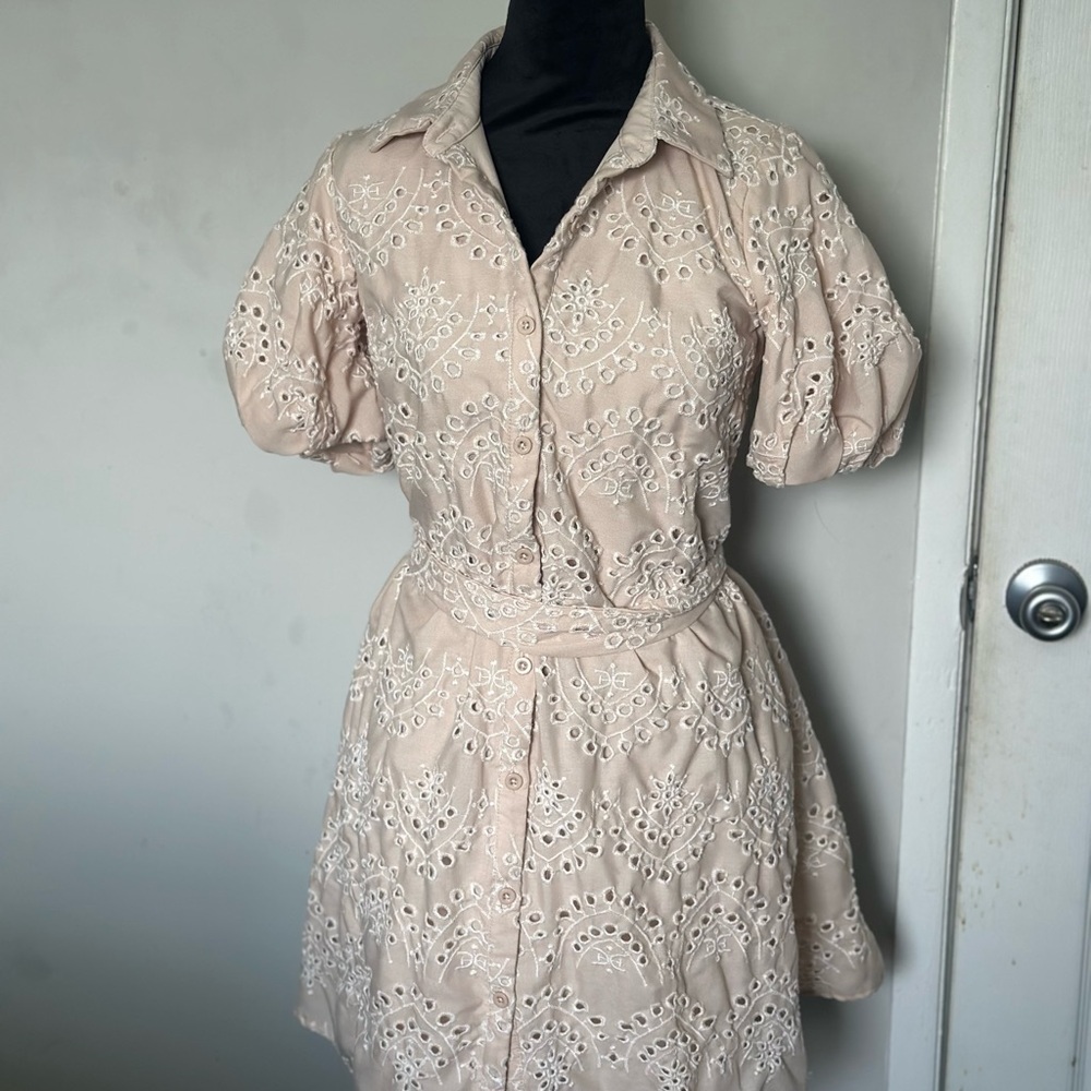 Sam Edelman Cream Puff Sleeve Sundress